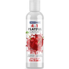 Swiss Navy 4 In 1 Lubricant with Poppin Wild Cherry Flavor - 1 fl oz / 30 ml