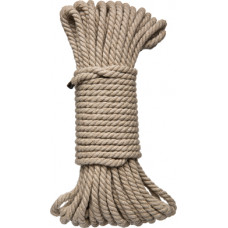 Doc Johnson Bind and Tie - 6mm Hemp Bondage Rope - 50 ft - Natural