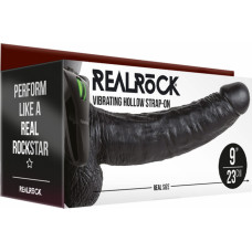 Realrock By Shots Vibrējoša doba siksna ar bumbiņām - 9 / 23 cm