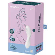 Satisfyer Curvy 5Plus — gaisa impulsu stimulators un vibrācija — balts