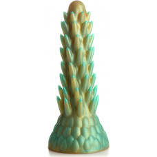 Xr Brands Stegosaurus - Spiky Reptile Silicone Dildo - Green