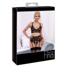 Abierta Fina Bra Suspender Set S