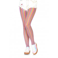 Leg Avenue Lurex rainbow fishnet tights