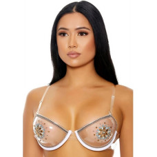 Forplay Clear The Air - Rhinestones Bra - One Size