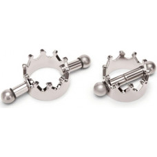 Prowler Red Magnetic Nipple Crown Clamps - Silver