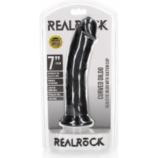 Realrock By Shots Lenktas tikroviškas dildo su siurbtuku - 7 / 18 cm