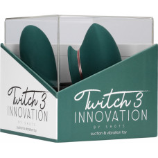 Innovation By Shots Twitch 3 — uzlādējams vibrators un sūkšana — meža zaļš