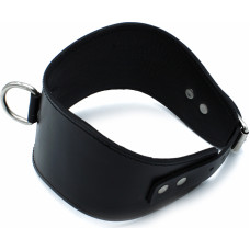 Kiotos Leather Contoured Black Leather Collar with D-Ring