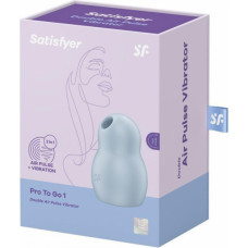 Satisfyer Pro to Go 1 – dvigubo oro impulso vibratorius – Azul