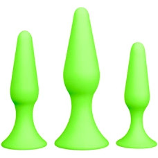 Ouch! By Shots Butt Plug Set - Glow in the Dark