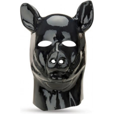 Prowler Red Latex Pig Hood - Black