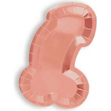 Little Genie Productions Glitterati Penis - 8 Plates - Rose Gold