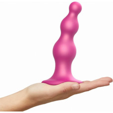 Strap-On-Me - Dildo Plug Beads Metallic Raspberry Pink L