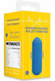 Loveline By Shots Hexagon Shaped Bullet Vibrator - Jetset Blue