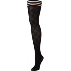 Kixies Tiffany - Thigh High - B - Black