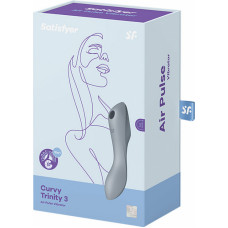 Satisfyer Curvy Trinity 3 - вставной вибратор с воздушными импульсами - Bluegrey