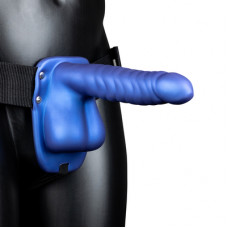 Ouch! By Shots Ribbed Hollow Strap-On with Balls - 8 / 21 cm