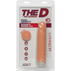 Doc Johnson Shakin' D - Vibrating Realistic ULTRASKYN Dildo - 7 / 18 cm