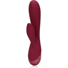 Loveline By Shots Smooth Silicone Rabbit Vibrator - Dark Cherry