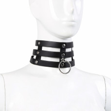 Kiotos Leather Tripple O-Ring Strap Collar PU-Leather