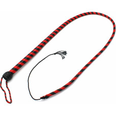 Kiotos Leather Leather Whip Black & Red 140 cm