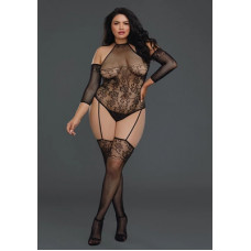 Dreamgirl Fishnet Teddy Bodystocking - Plus Size