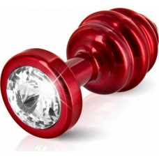 Diogol - Ano Butt Plug Ribbed Red 30 mm