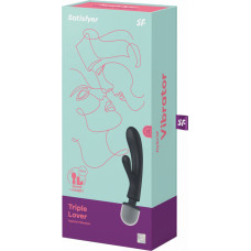 Satisfyer Trīskāršs mīļākais - hibrīda zizlis vibrators - pelēks