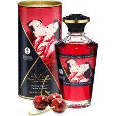 Shunga Aphrodisia Oil - Blazing Cherry - 3.5 fl oz / 100 ml