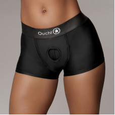 Ouch! By Shots Vibrating Strap-on Boxer - M/L - Black