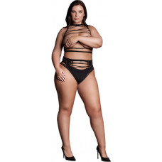 Le Désir By Shots Helike XLV - Two Piece with Open Cups, Crop Top and Pantie - Plus Size