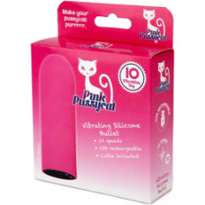 Pink Pussycat Vibrating Silicone Bullet