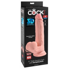 King Cock Plus 9 collas TDC ar šūpojošām bumbām