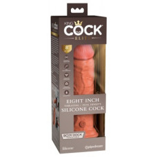 King Cock Elite KCE 8 DD Vibrating Cock Tan