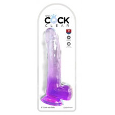 King Cock Clear KingCockClear 9 w balls Purple