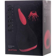 Erotist Eruption; Rechargeable masturbator, Silicone, Black, 18.5 cm.