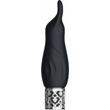 Royal Gems Sparkle - Rechargeable Silicone Bullet - Black