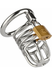 Mr. Steel Master Chastity Cock Cage / Silver