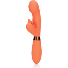 Loveline By Shots Silicone Rabbit Vibrator with Ribbed Clitoral Stimulator - Glazed Carrots