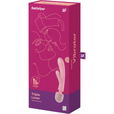 Satisfyer Trīskāršs mīļākais - hibrīda zizlis vibrators - rozā