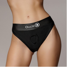 Ouch! By Shots Vibrating Strap-on Hipster - XS/S - Black