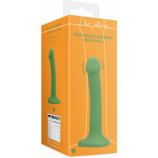 Loveline By Shots Non-Phallic Vibrating Dildo - Small - Forest Green