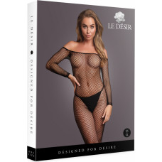 Le Désir By Shots Bodystocking OffShoulder Neck - Fishnet / Open - OS - Black