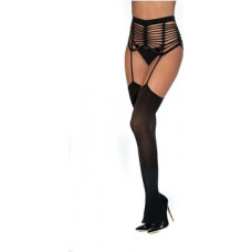 Dreamgirl Caged Seamless Garter Belt Pantyhose - One Size