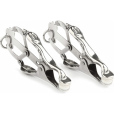 Mr. Steel Squeezer Nipple Clamps W Ring / Silver