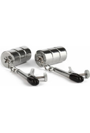 Mr. Steel Aligator Nipple Clamps Weights / Silver