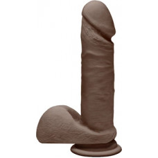 Doc Johnson Perfect D - Realistic ULTRASKYN Dildo with Balls - 7 / 18 cm - Chocolate