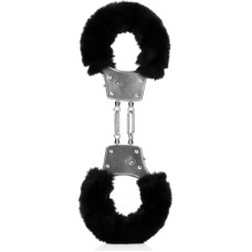 Boss Of Toys Furry Metal Hand Cuffs - Black