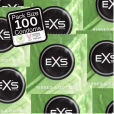 EXS Ribbed, Dotted and Flared - Condoms - 100 Pieces