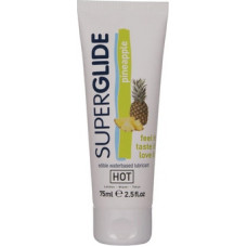 HOT Superglide — Ēdami ūdens bāzes lubrikants — ananāsi — 3 fl unces / 75 ml